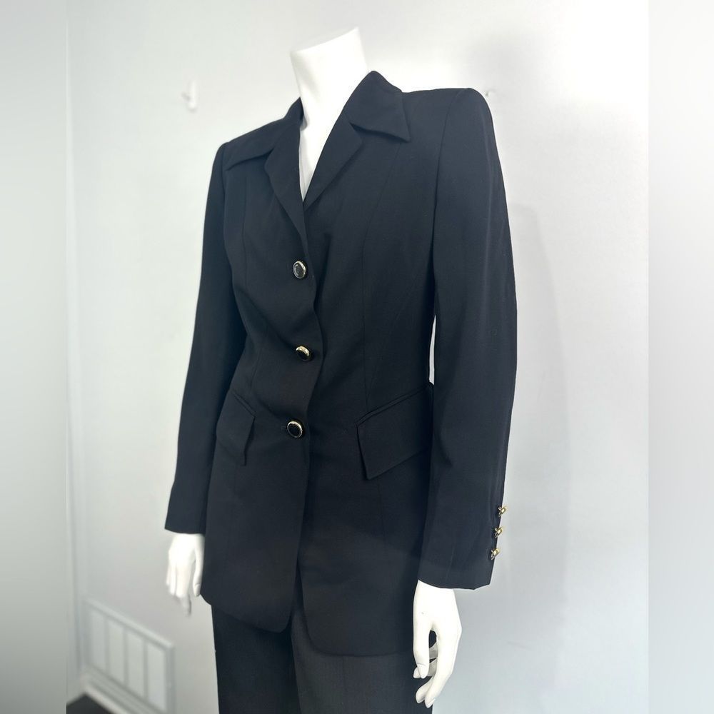 Vintage Escada Black Wool Blazer - Picture 3 of 16
